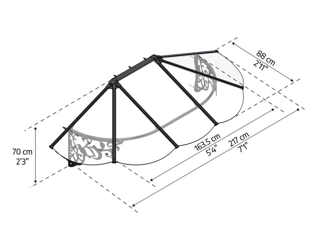 Varikatus Canopia Lily French  0,9 x 2,1 m