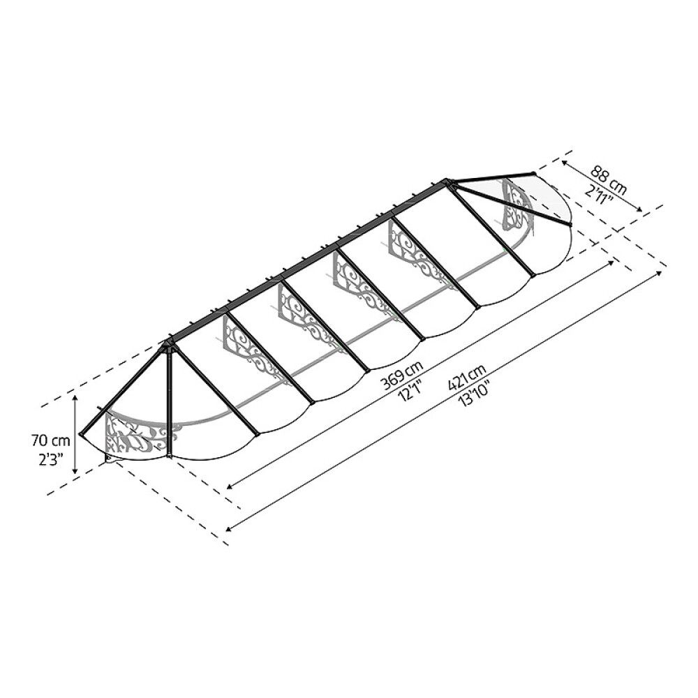 Varikatus Canopia Lily French 0,9 x 4,2 m