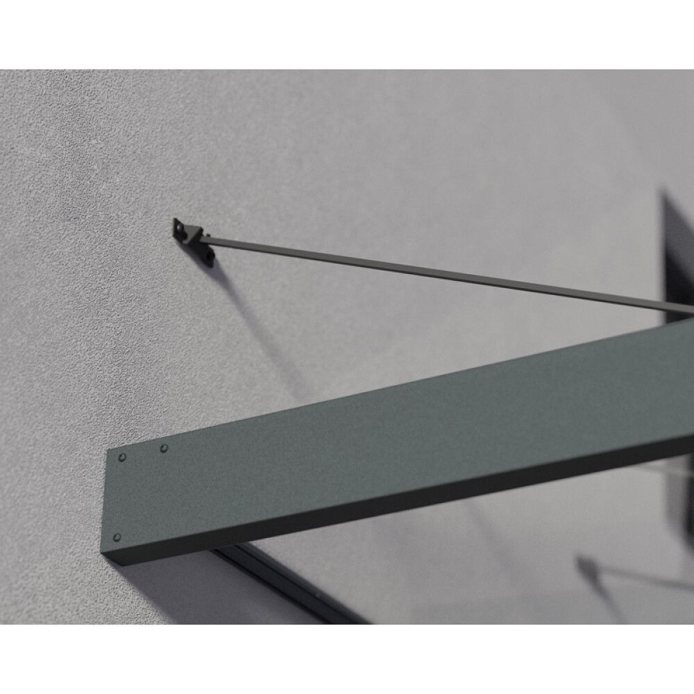 Varikatus Canopia Sophia XL läbipaistev/tumehall 1,4 x 3 m