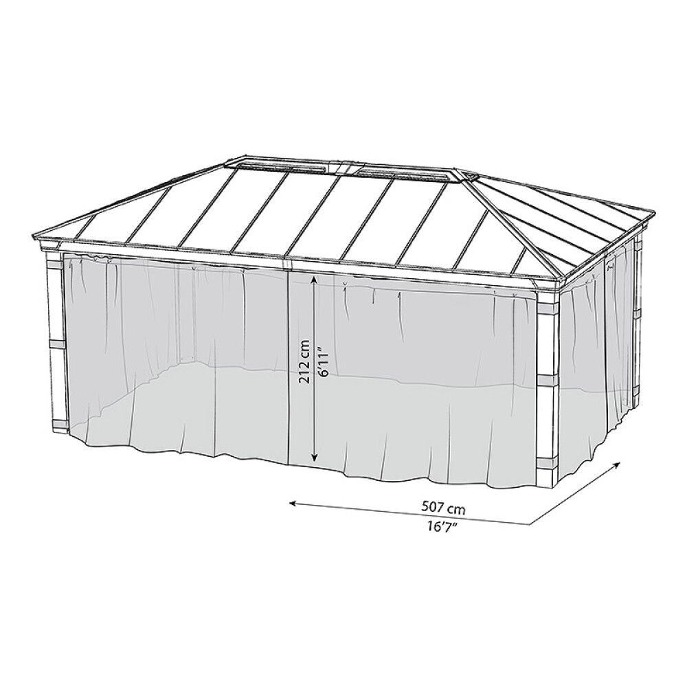 Võrgukomplekt Palram-Canopia Dallas 3,60 x 6,07 m