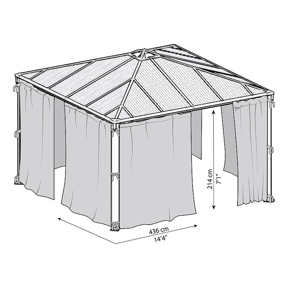 Võrgukomplekt Palram-Canopia Palermo 4,29 x 4,29 m