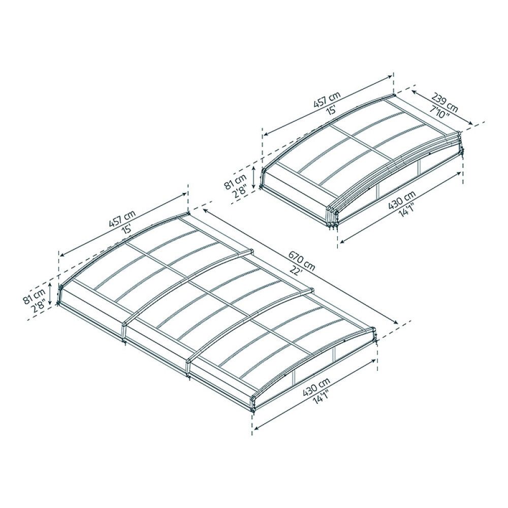 Basseinikate Palram-Canopia 4,3 x 6,7 m