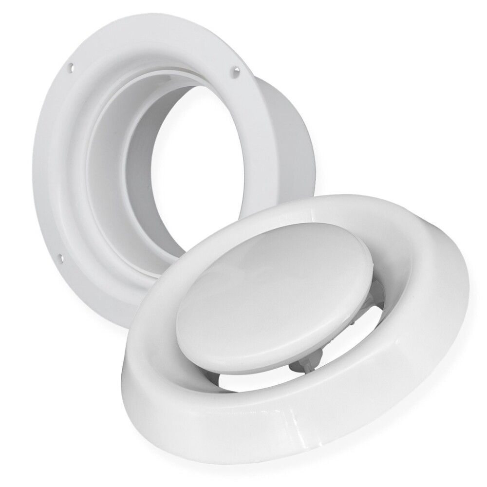 Ventilatsiooniluuk Europlast valge ⌀ 125 mm