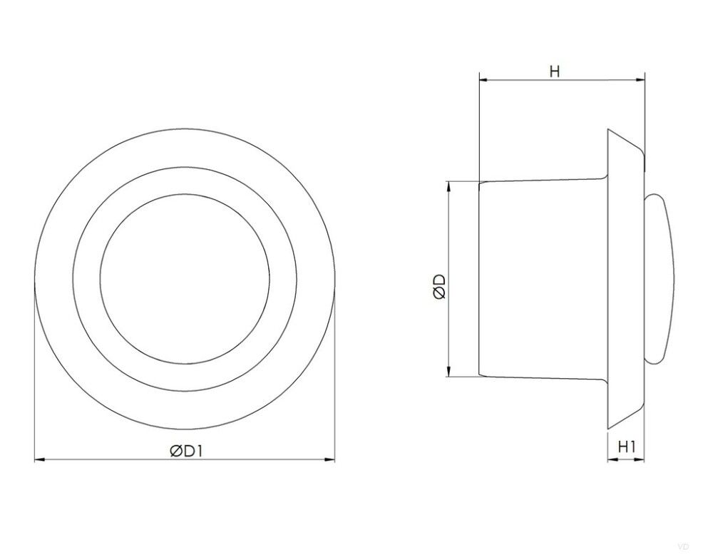Ventilatsiooniluuk Europlast valge ⌀ 125 mm