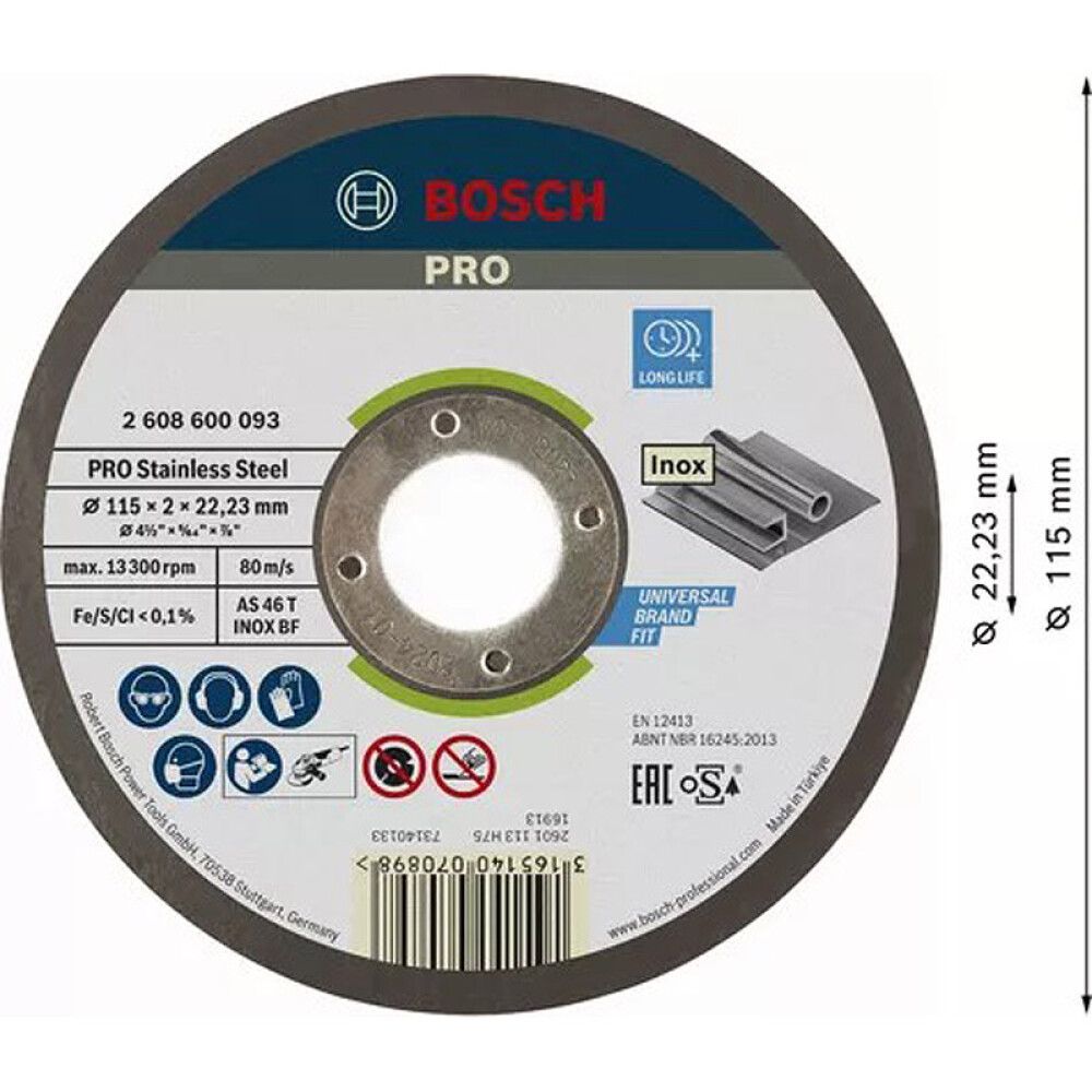 Lõikeketas Bosch Expert for inox 115 x 2 mm