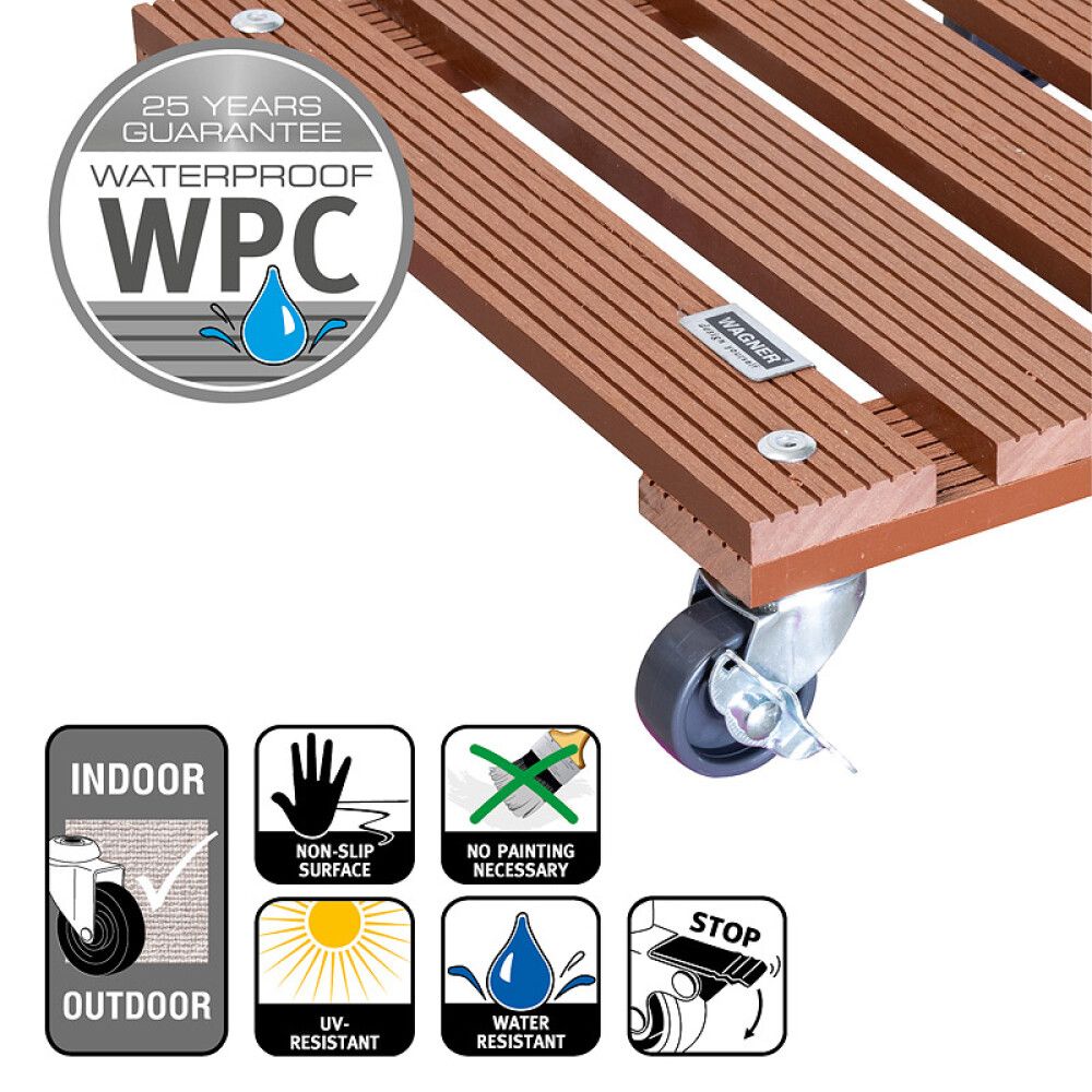 Lillepoti alus WPC 29 x 29 cm, terra