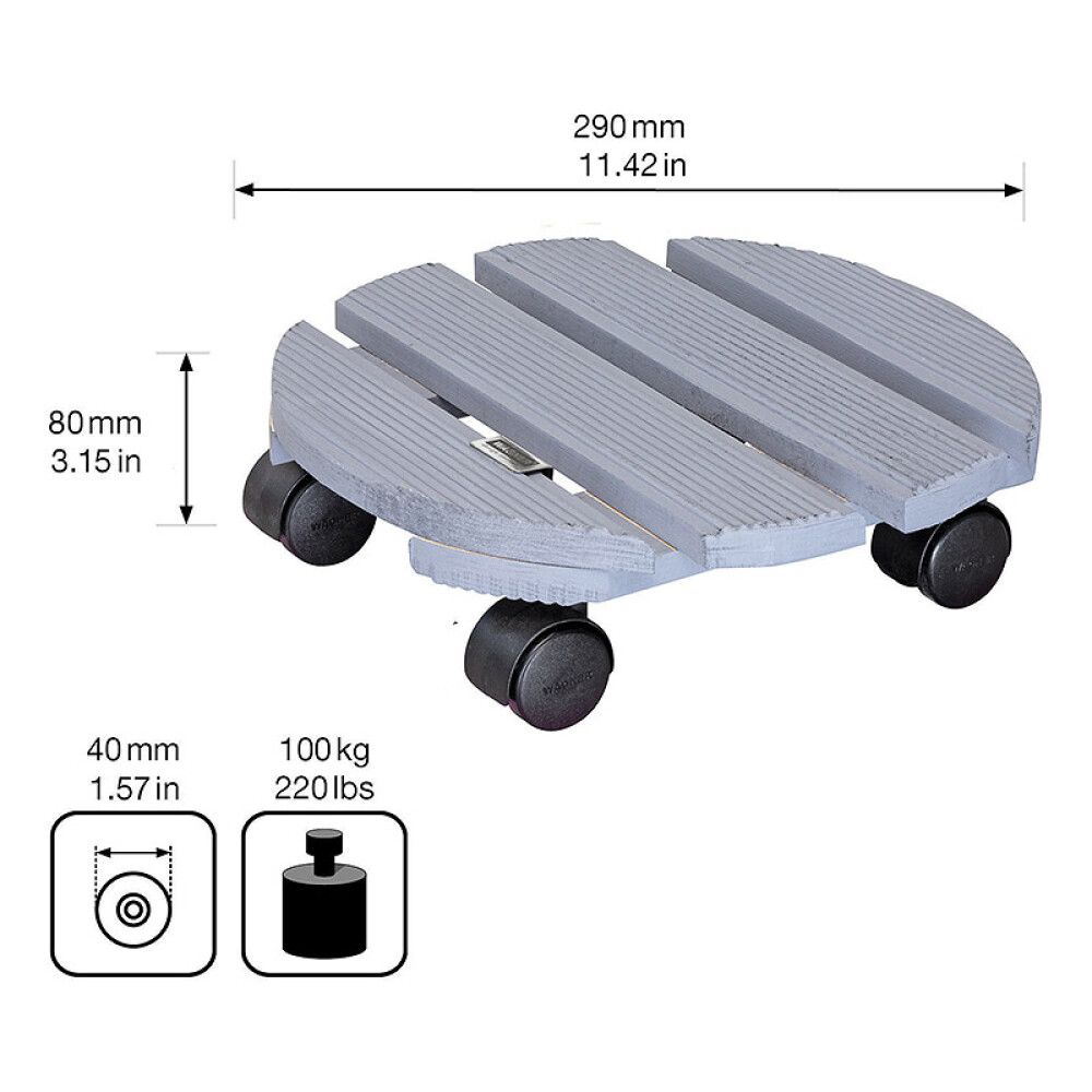 Lillepoti alus Creo 29 cm, pöök