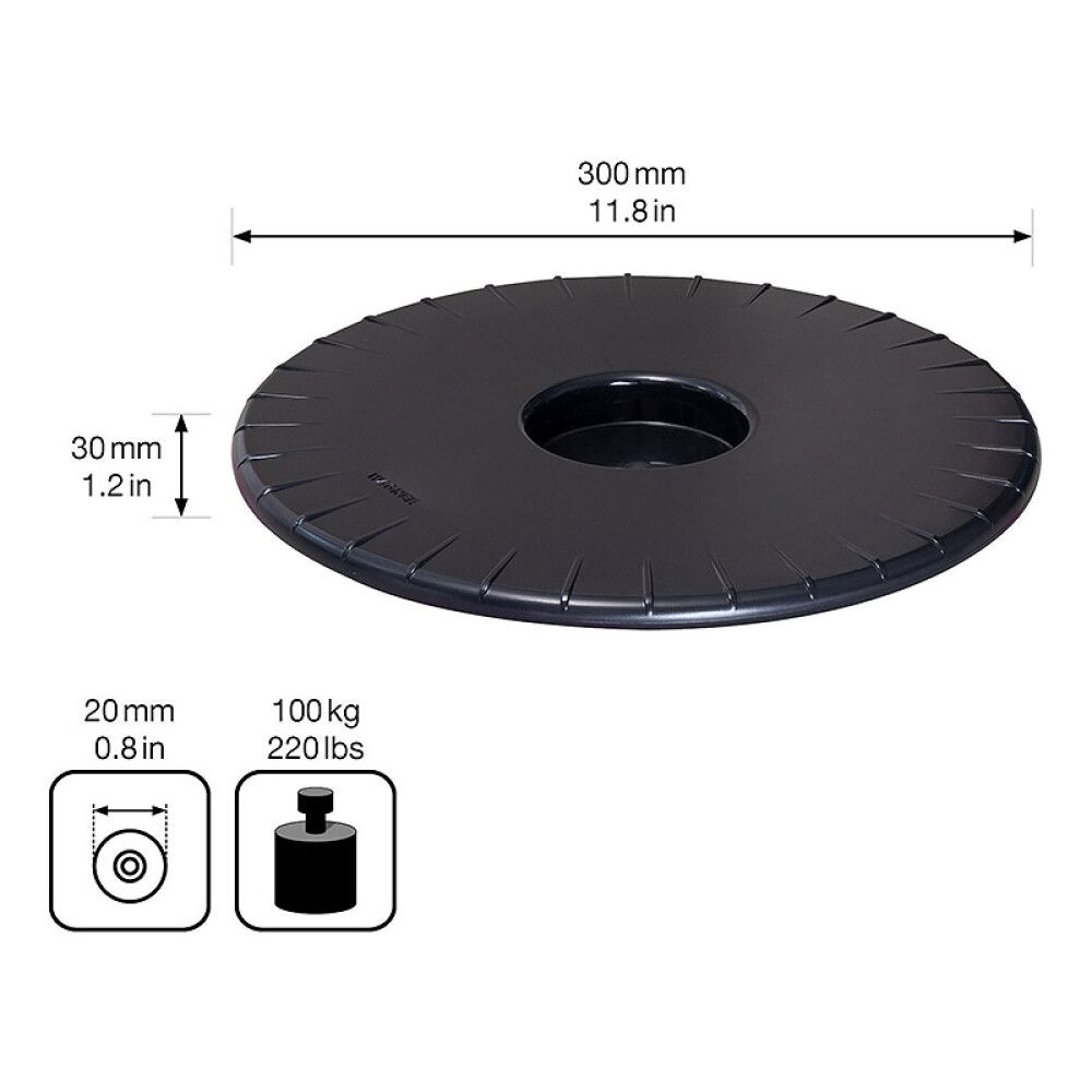 Lillepoti alus 30 cm, must