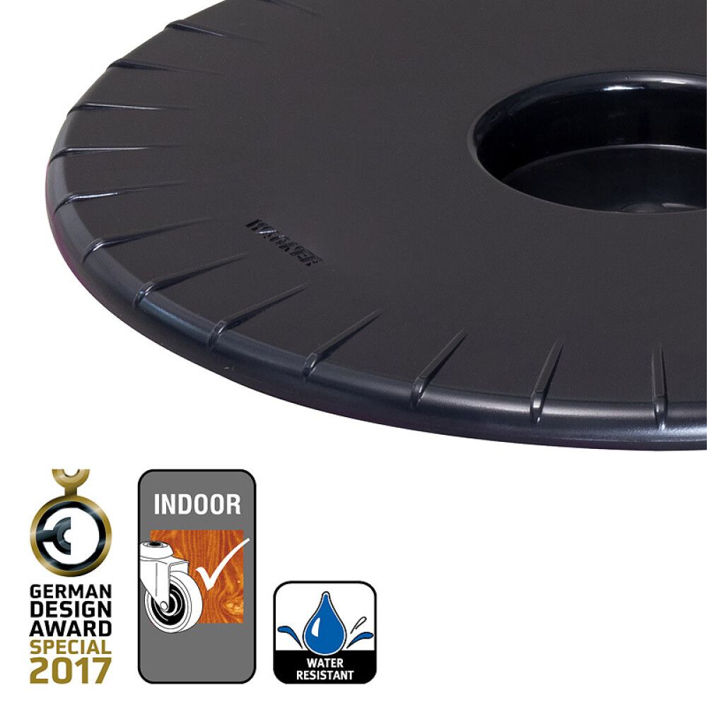 Lillepoti alus 30 cm, must