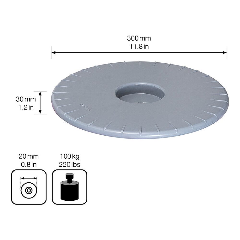 Lillepoti alus Ultraflat 30 cm, hõbedane