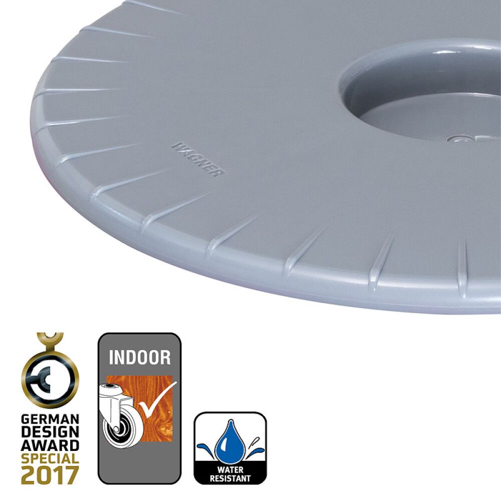 Lillepoti alus Ultraflat 30 cm, hõbedane