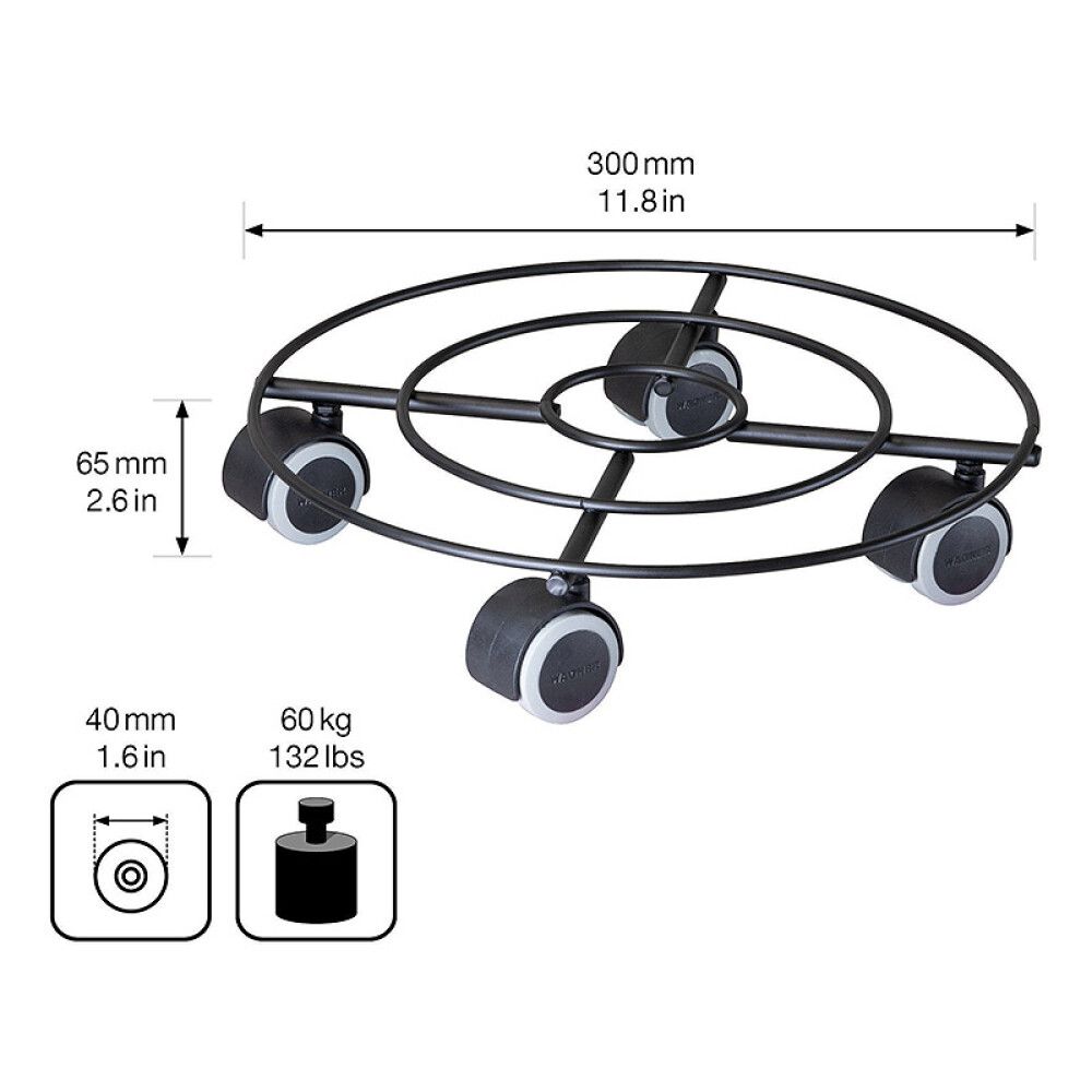 Lilepoti alus Wagner 30 x 30 cm, metall