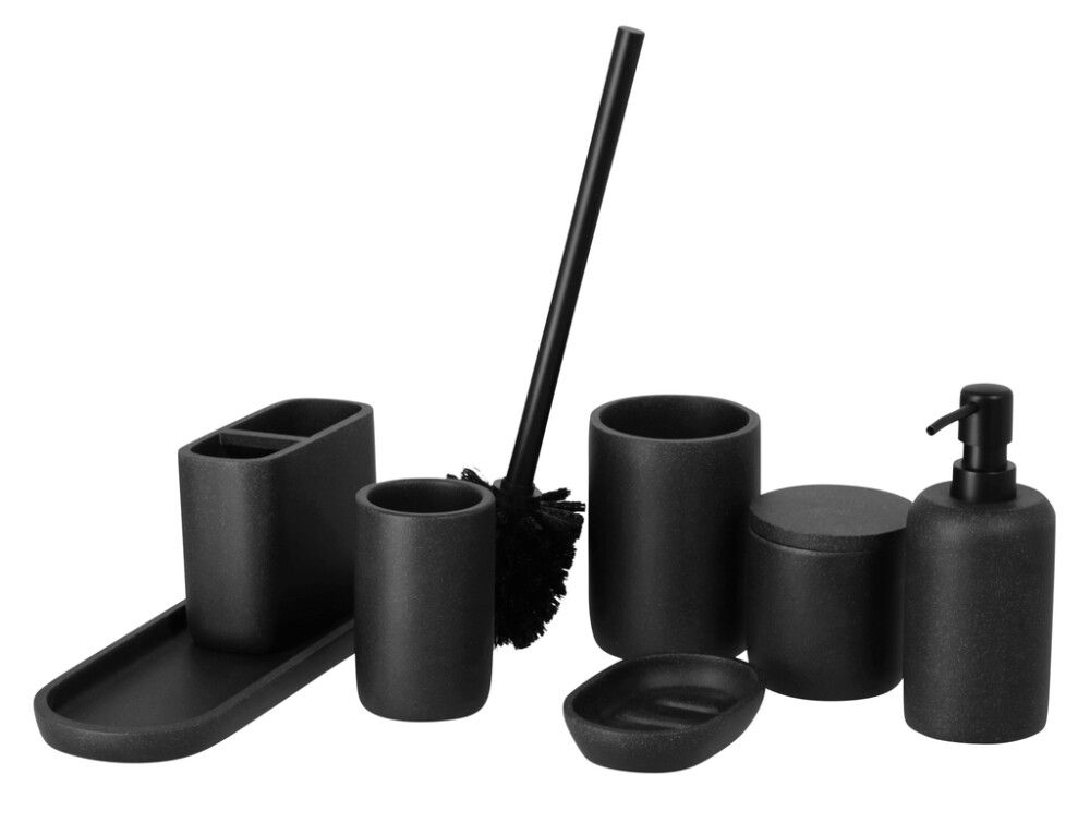 WC-harja komplekt Camargue Stone must 36,5 cm