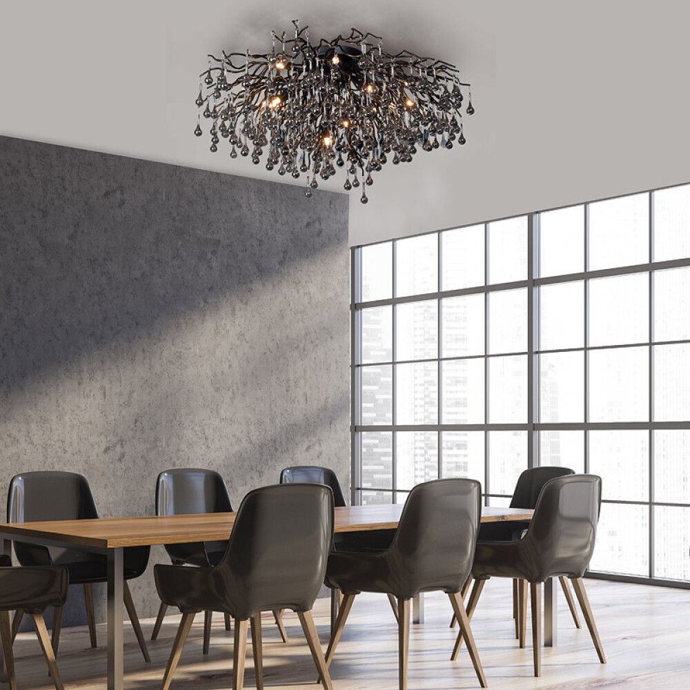 Laevalgusti Paul Neuhaus Icicle  Ø 100 cm must