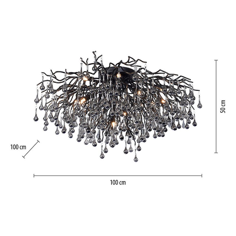 Laevalgusti Paul Neuhaus Icicle  Ø 100 cm must