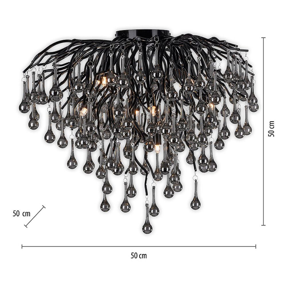 Laevalgusti Paul Neuhaus Icicle Ø 50 cm must