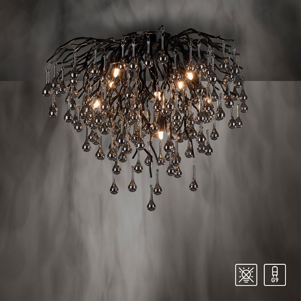 Laevalgusti Paul Neuhaus Icicle Ø 50 cm must