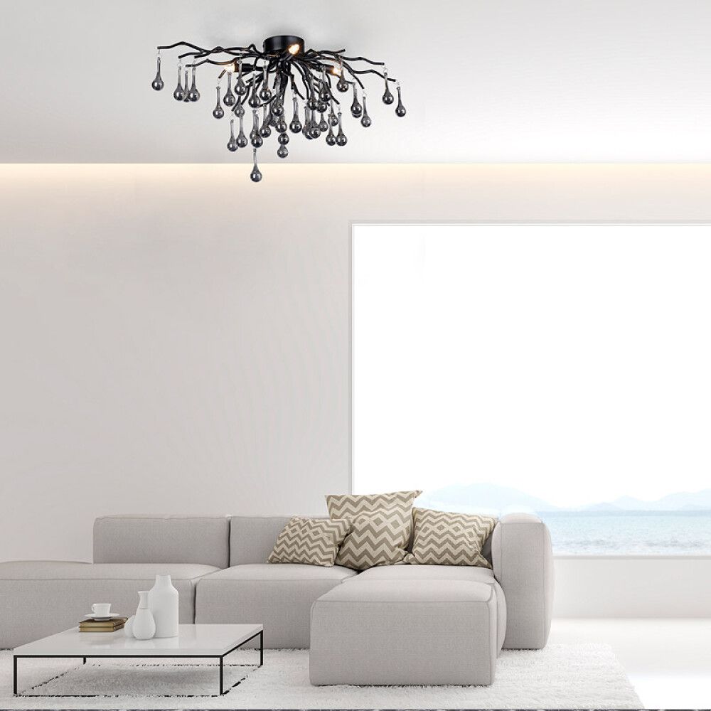 Laevalgusti Paul Neuhausi Icicle Ø 60 cm must