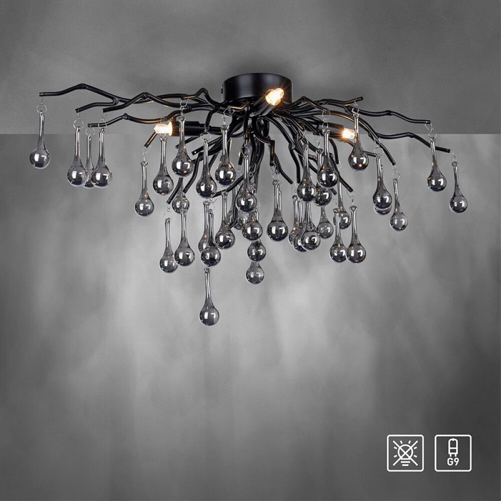 Laevalgusti Paul Neuhausi Icicle Ø 60 cm must