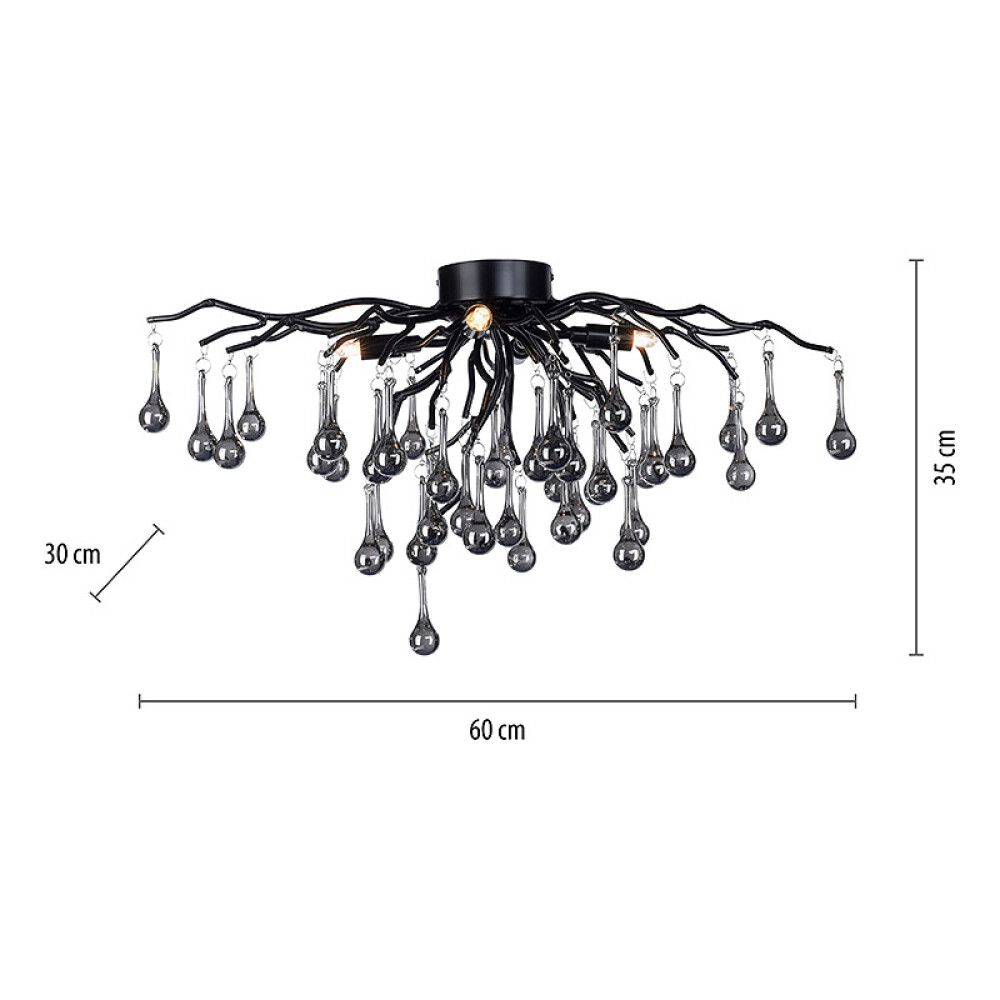 Laevalgusti Paul Neuhausi Icicle Ø 60 cm must