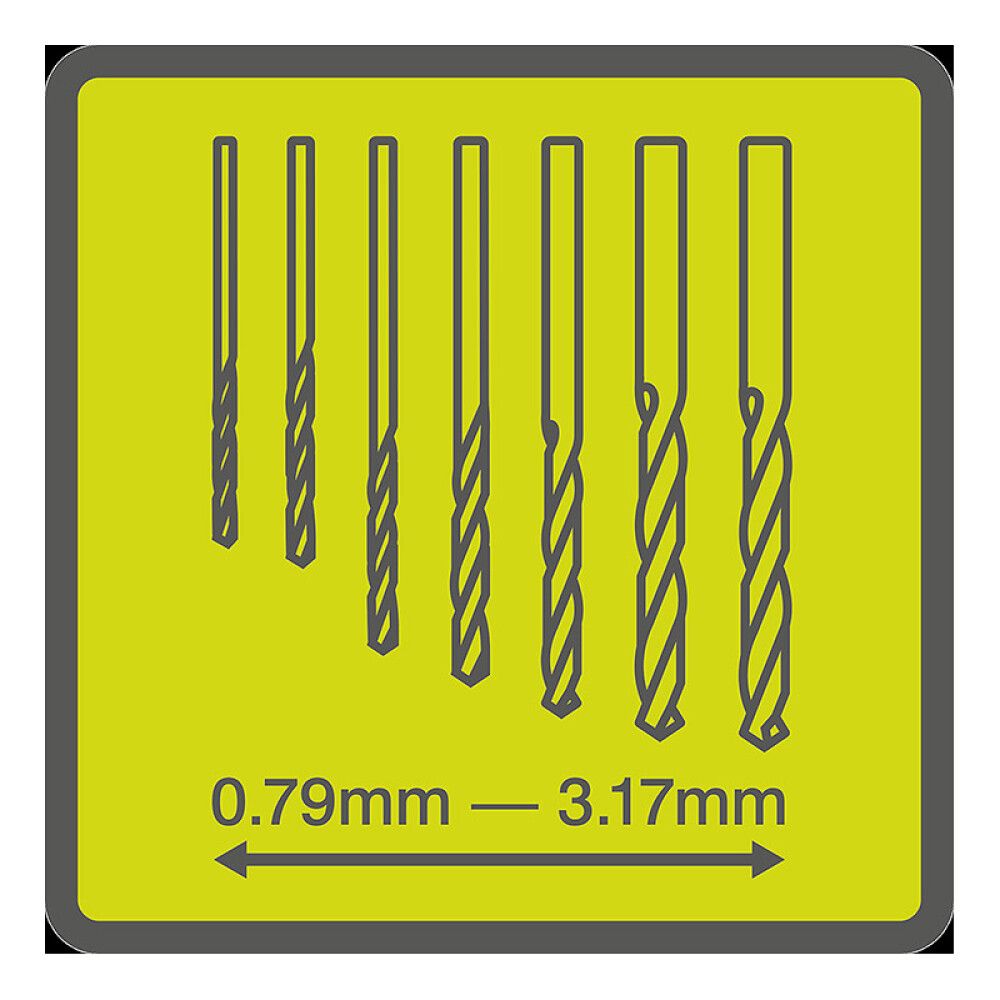 Puuriterade komplekt Ryobi RAR401-7 7-osaline