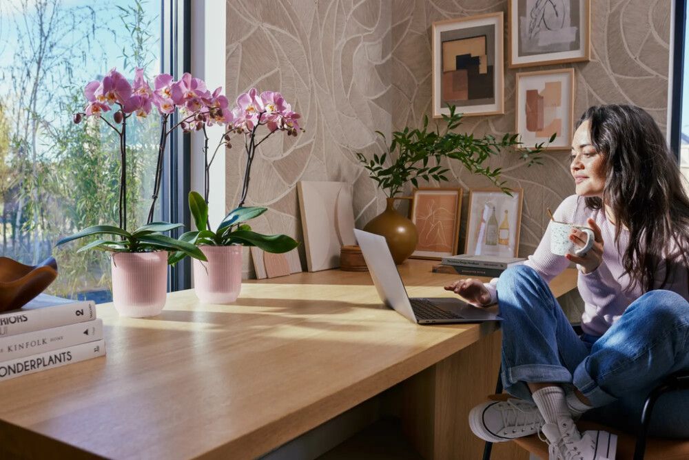 Orhidee ümbrispott Elho Vibes Fold  Ø 12,5 cm, roosa