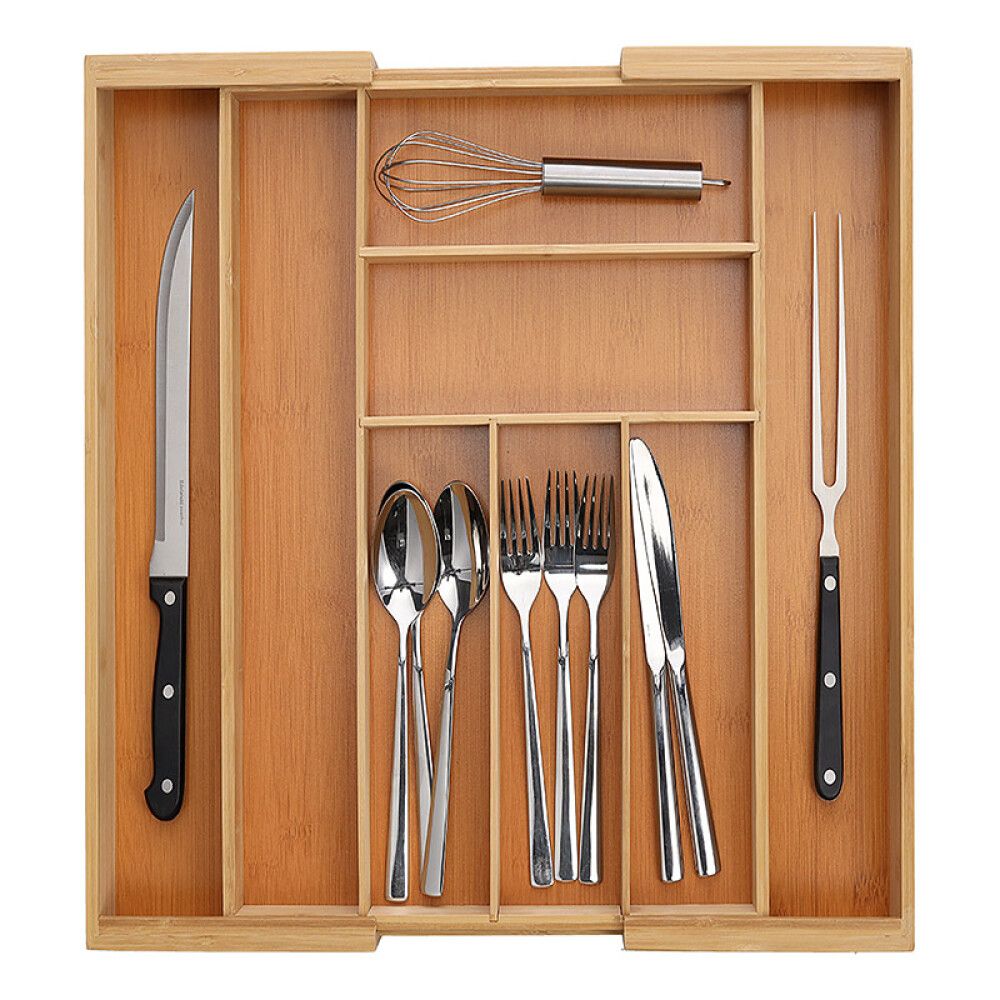 Söögiriistade hoidja Zeller bambus 35-58 x 43 x 6,5 cm