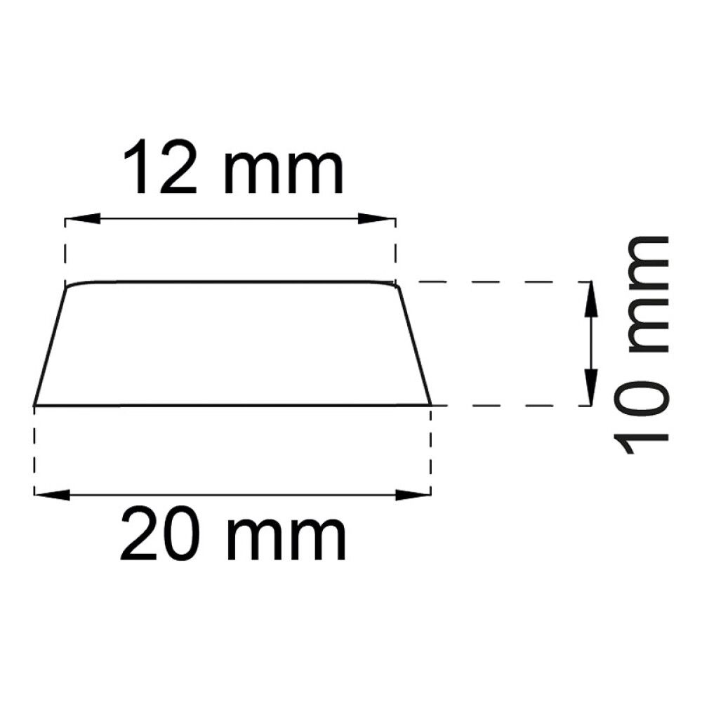 Uksestopper Habo 20 x 10 mm valge
