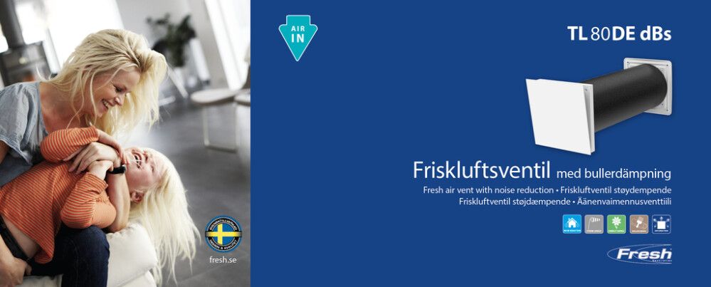 Värskeõhuklapp Fresh TL80DE valge