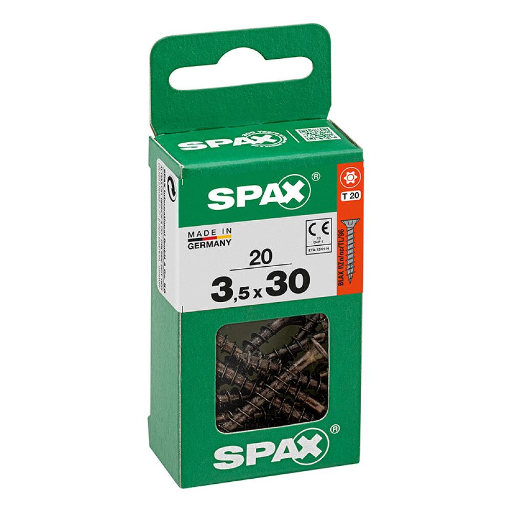Universaalkruvi Spax T-star must T20 3,5 x 30 mm 20 tk