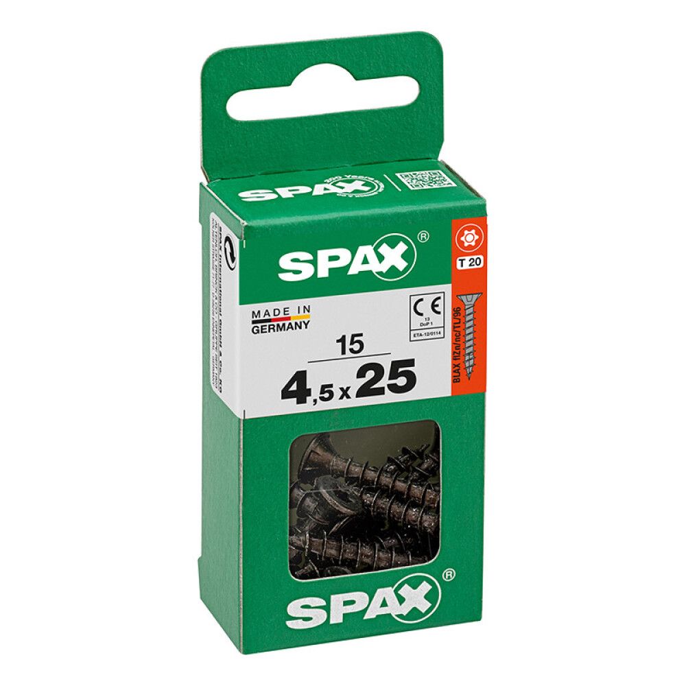 Universaalkruvi Spax T-star must T20 4,5 x 25 mm 15 tk