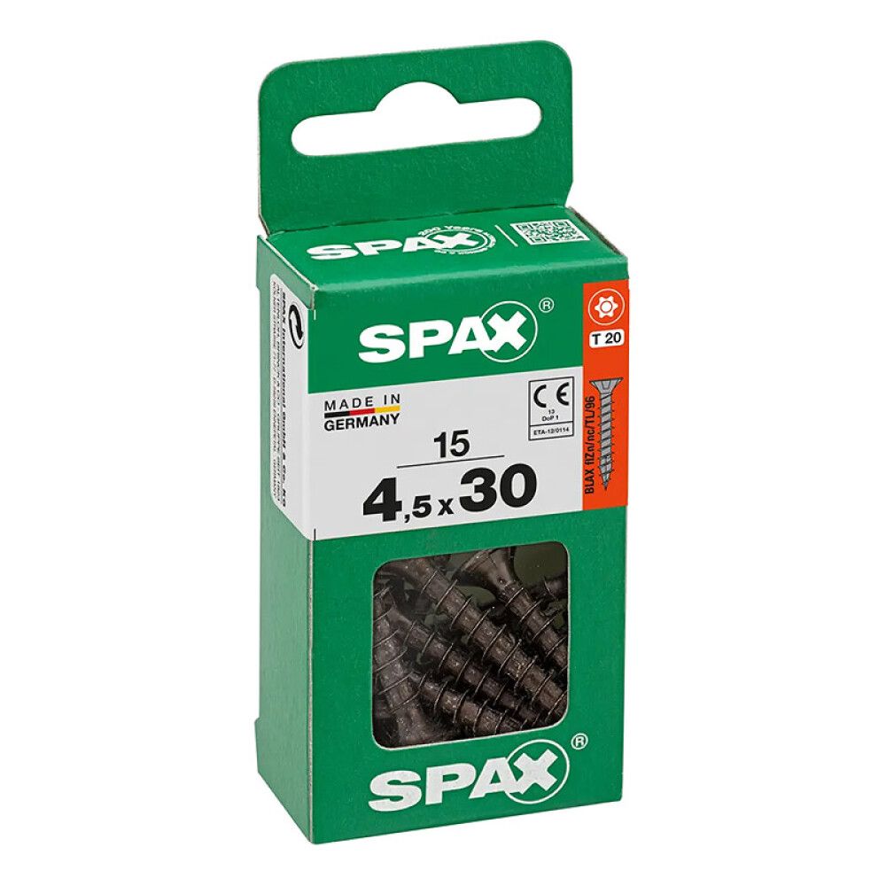 Universaalkruvi Spax T-star must T20 4,5 x 30 mm 15 tk