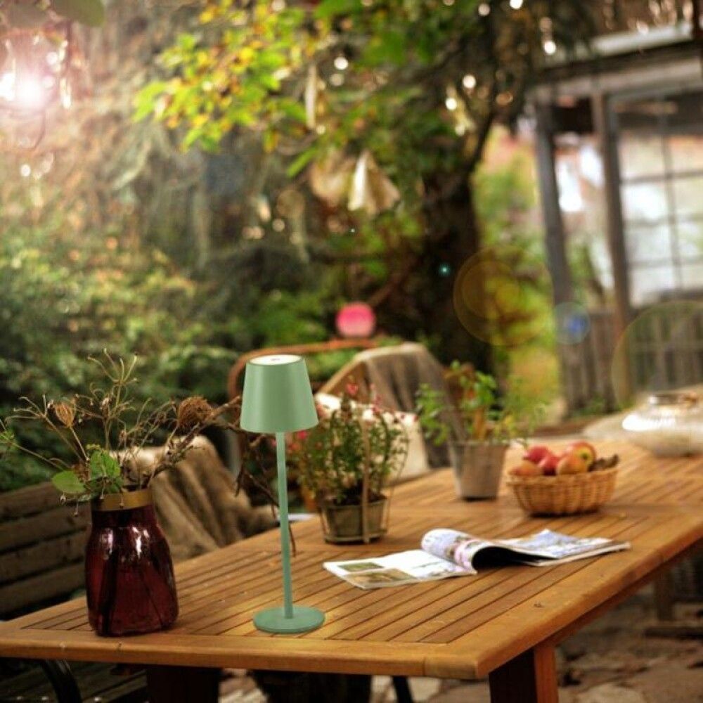 LED-lauavalgusti Leuchten Direkt Euria valge Roheline