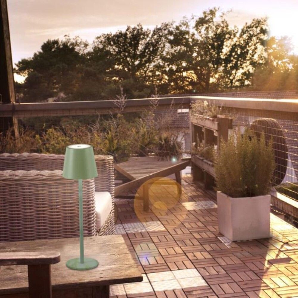 LED-lauavalgusti Leuchten Direkt Euria valge Roheline