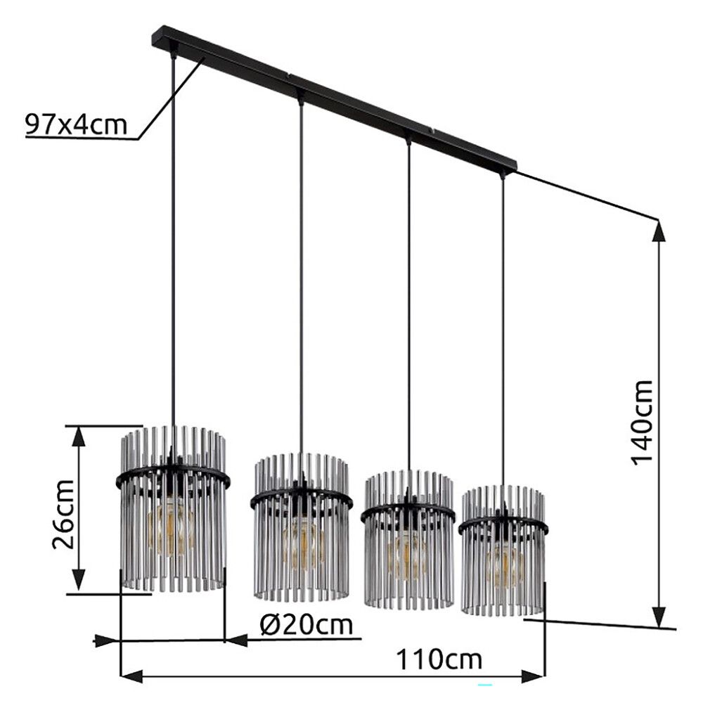 Rippvalgusti Globo Gorley 4-osaline