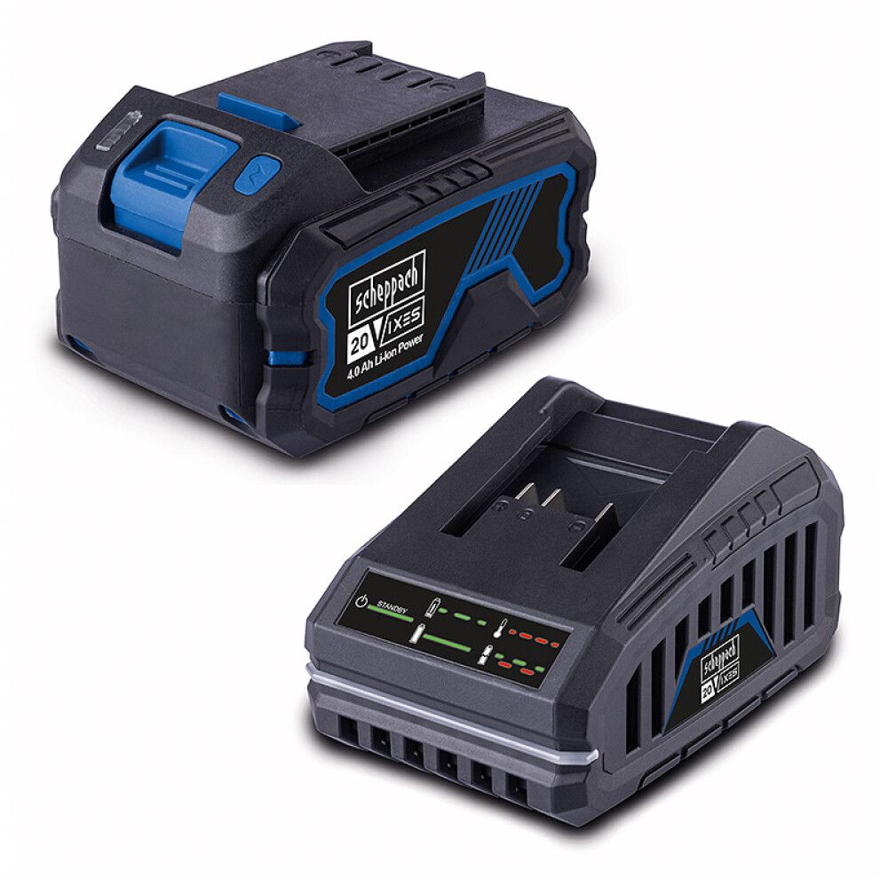 Aku ja laadija Scheppach SBSK2.0 Starterkit 20 V 4,0 Ah