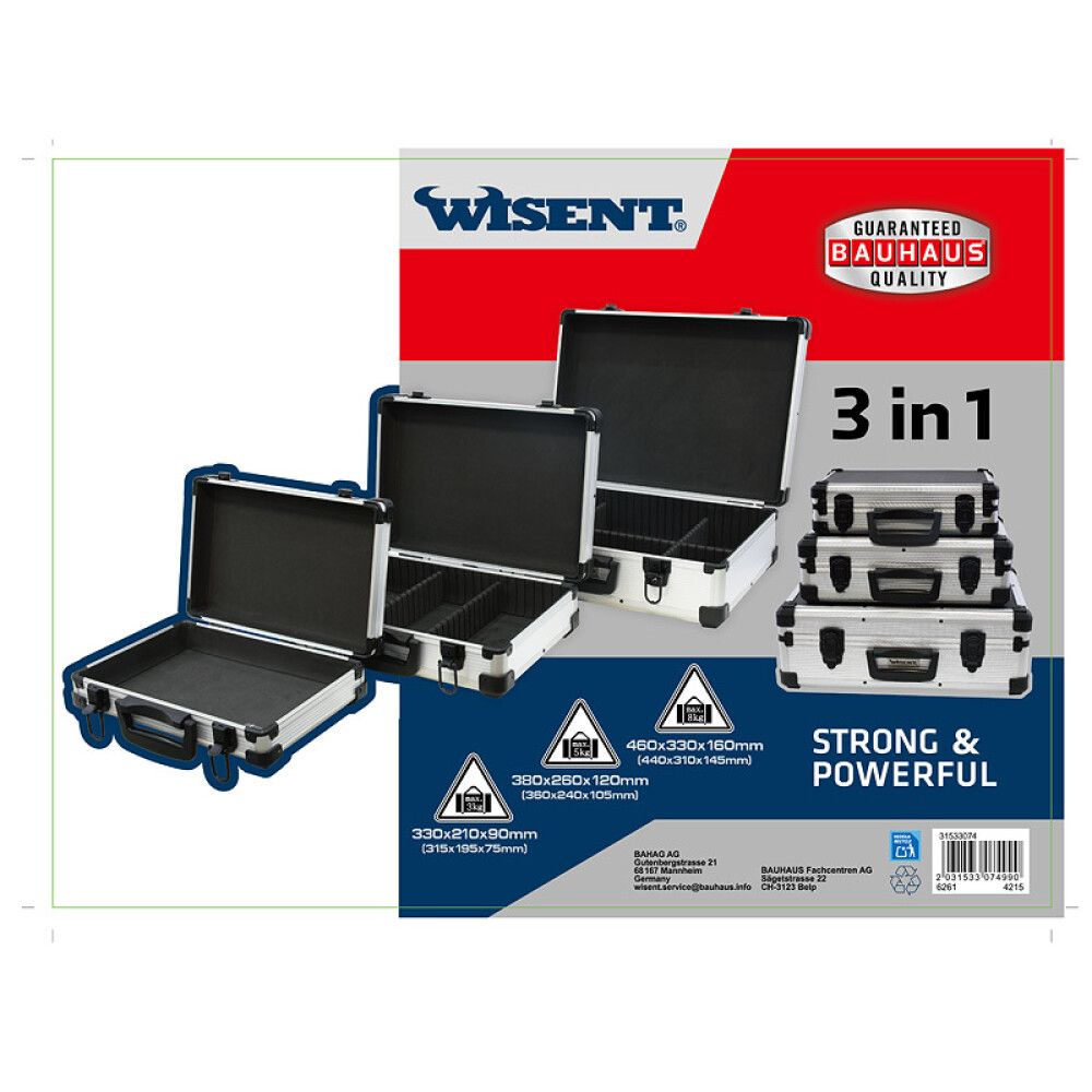Tööriistakohver Wisent 3-osaline