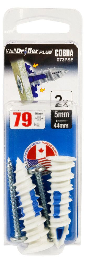 Kipsplaaditüübel Cobra WallDriller Plus 5 mm 2 tk