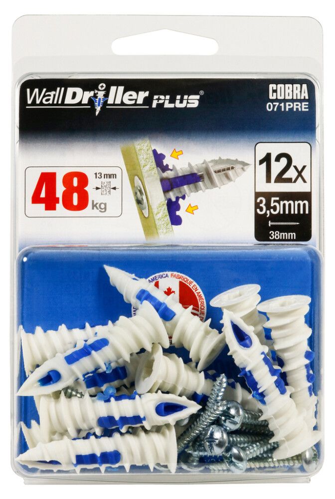 Kipsplaaditüübel Cobra WallDriller Plus 3,5 mm 12 tk