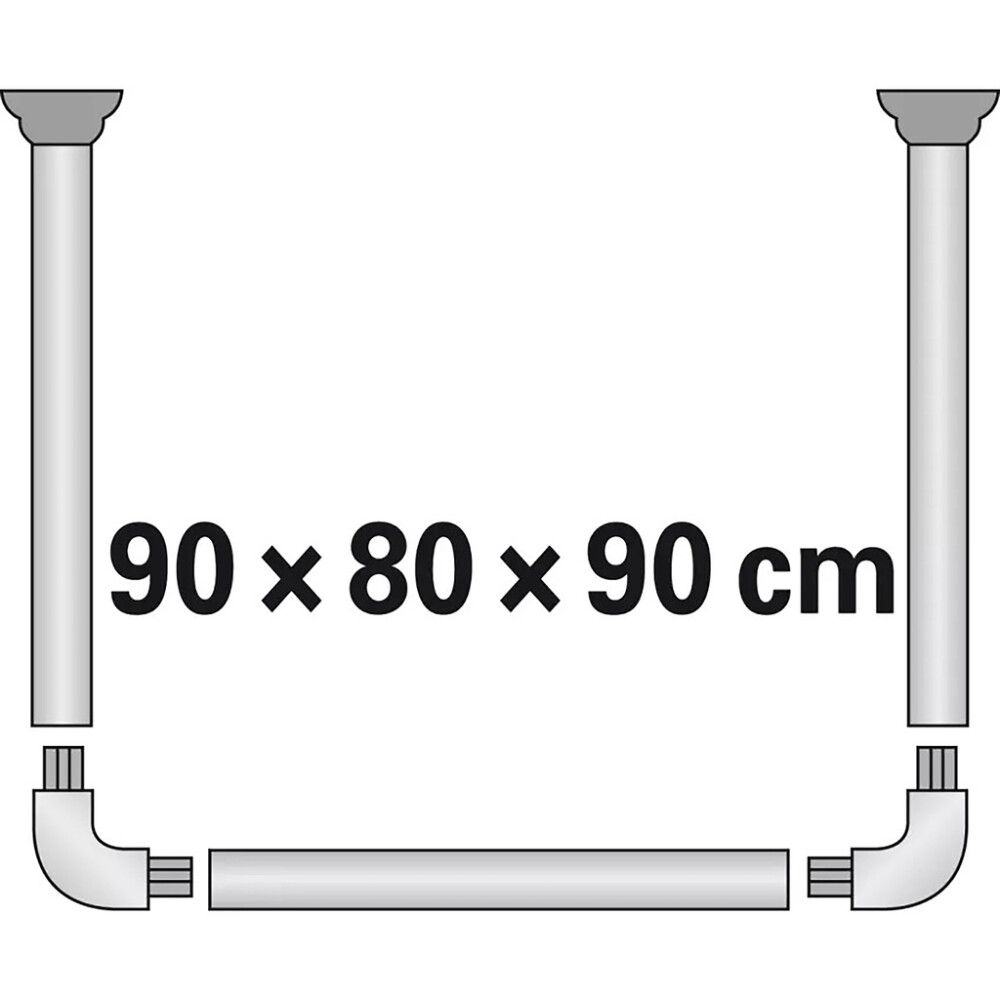 Dušikardintoru Diaqua Ø 2,2 × 90 × 80 × 90 cm valge