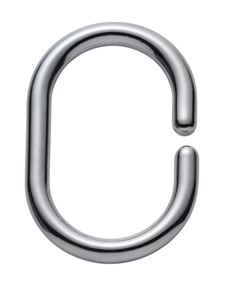 Dušikardina rõngad Diaqua Basic läikiv kroom 6 x 4,2 cm 12 tk/pakk