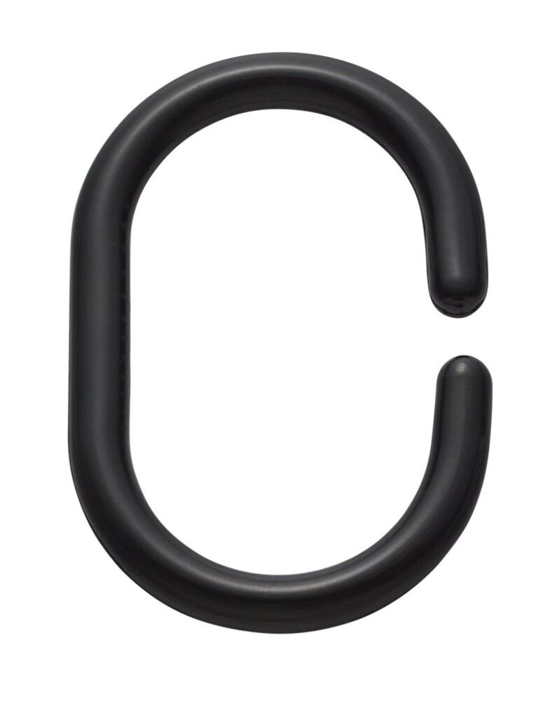 Dušikardina rõngad Diaqua Basic mattmust 6 x 4,2 cm 12 tk/pakk