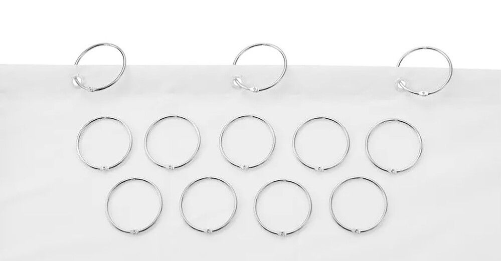 Dušikardina rõngad Diaqua Fares kroom Ø 5,5 cm 12 tk/pakk