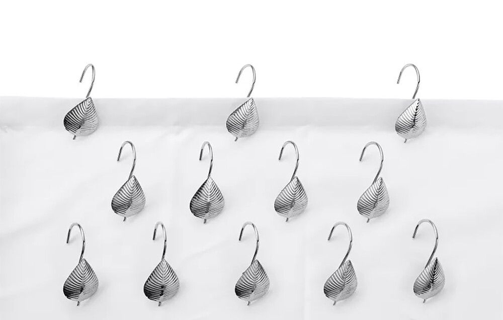 Dušikardina rõngad Diaqua Leaf kroom 7 x 4,5 cm 12 tk/pakk