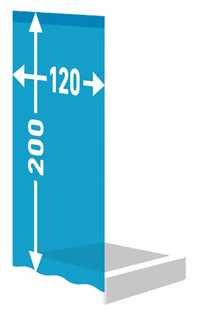 Dušikardin Diaqua City tekstiil 200 cm 120 cm