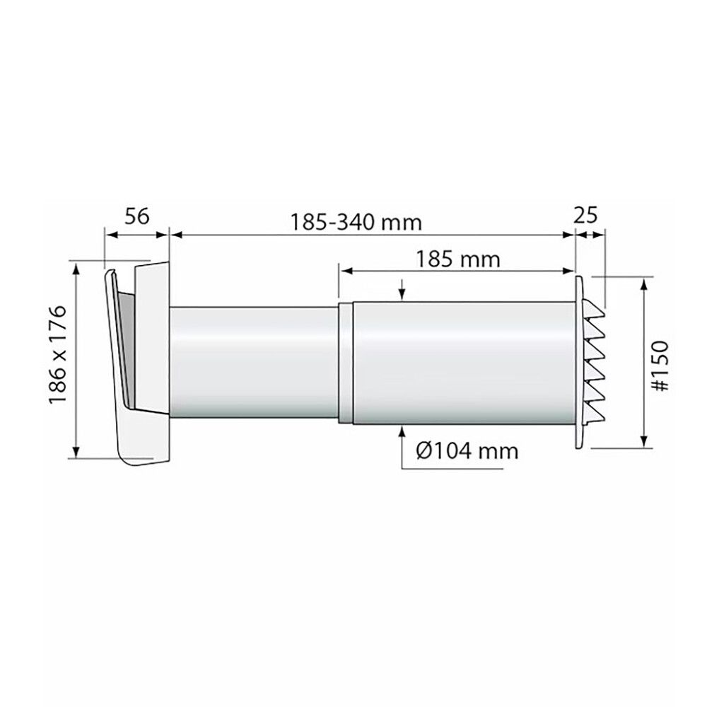 Värskeõhuklapp Fresh TL100C