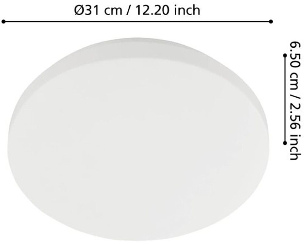 Välisvalgusti  Eglo Approdo PIR Ø 31 cm IP54 valge