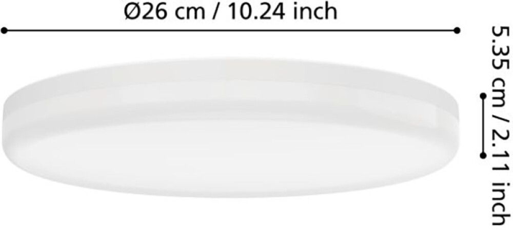 Välisvalgusti Eglo Castagneto Ø 26 cm valge IP54