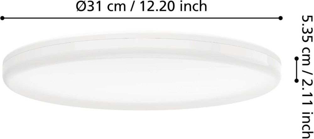 Välisvalgusti Eglo Castagneto Ø 31 cm valge IP54
