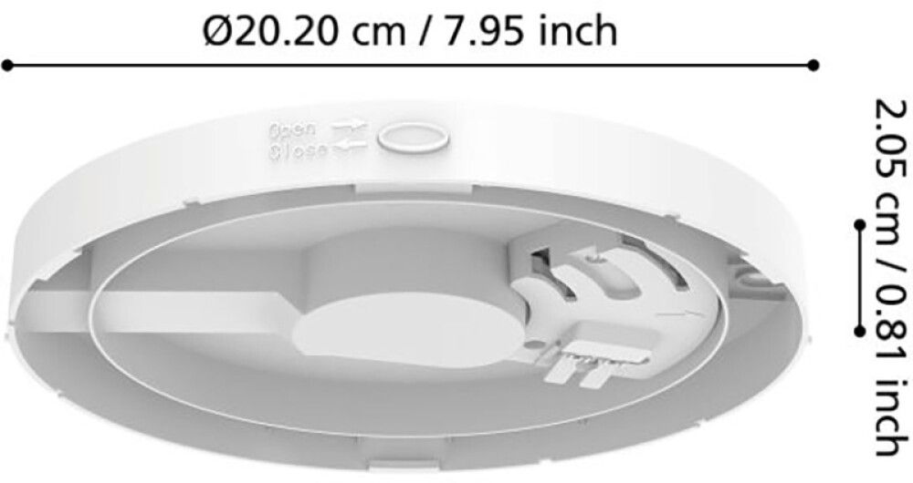 Paigaldusalus Eglo Castagneto Ø 20 cm valge IP44